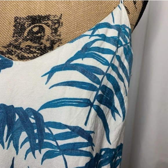 LOFT Teal Linen Racerback Mini Dress - Picture 3 of 7